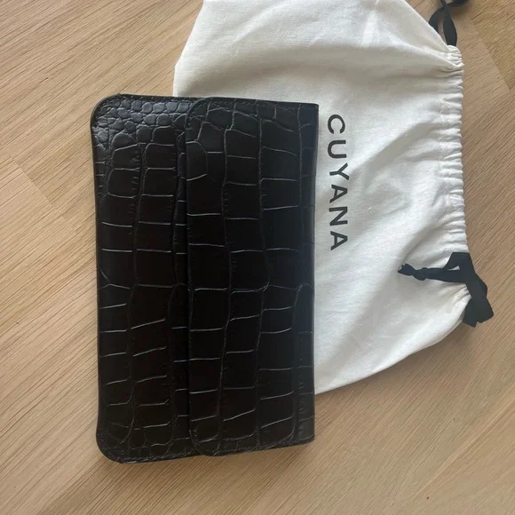 NWT Cuyana black croco system flap bag - Picture 4 of 4